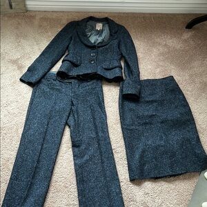 Nanette Lepore 3-piece  Wool Blend Tweed Suit